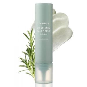 AROMATICA Shampooing exfoliant au sel de romarin &ndash; Shampooing d&eacute;tox pour la perte de cheveux du cuir chevelu cor&eacute;en avec huile de romarin | Exfoliant pour cuir chevelu avec gommage au sel pour cuir (AROMATICA CO., neuf)
