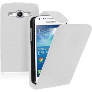 annaPrime Etui Coque Housse pour Samsung Galaxy Core Plus G3500/ Trend 3 G3502, Etui Simili Cuir Couleur Blanc (LUONG ANH TUAN, neuf)