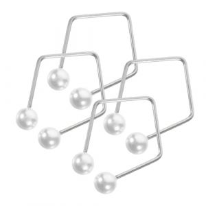 SMASOLO Appareil &agrave; Fossettes en M&eacute;tal Inoxydable pour Visage 4 Pi&egrave;ces d'Entra&icirc;nement R&eacute;glables Outil Facial Portable pour Modeler les Joues Usage Maison et Voyage (SEASOON, neuf)