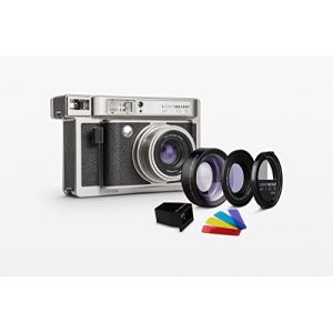 Lomography Lomo'Instant Wide Camera & Objectifs Monte Carlo Cuir Noir (Lomography France, neuf)