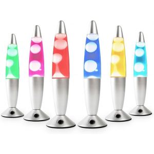 CELLUSTOP Lampe Lave Multicolore 7 Couleurs Alternatives - Lampe Magma en forme de Fusée - Veilleuse à Mouvement liquide - Verre Robuste - Eclairage LED (✅TELESHOPPINGCENTER SOCIETE FRANCAISE✅, neuf)