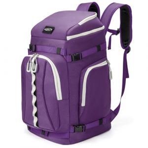 Lunidry Sac à Dos pour Chaussures de Ski, 65L Sac à Chaussures de Snowboard avec Compartiment pour Casque, Sac à Dos de Voyage pour Skis, Snowboard, Casques, Lunettes et Accessoires (DELXINXI, neuf)