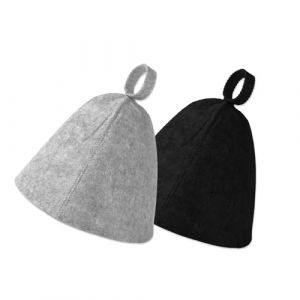 Lot de 2 chapeaux de sauna en laine feutrée pour spas, chapeaux résistants aux hautes températures pour bains et douches (CHIDasq, neuf)