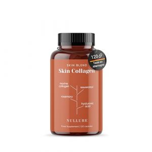 Nullure Collagene Marin et Acide Hyaluronique | Formule Naturelle Anti-Rides + Vitamine C + Magn&eacute;sium Marin + Resv&eacute;ratrol + Coenzyme Q10 | 120 g&eacute;lules | Sans Excipient (Nullure, neuf)