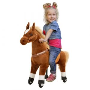 Miweba Poney Amadeus | Cheval &agrave; Bascule - Jouet &agrave; Bascule - Cheval pour Enfants - Poney en Peluche &agrave; roulettes - Jouet &agrave; chevaucher - Peluche - Jouet Debout - 3-5 Ans (Miweba GmbH, neuf)
