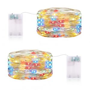 CandLuc Guirlande Lumineuse avec Minuterie, LED Guirlande Lumineuse a Pile 5M 50 LEDs Girlande de Lumi&egrave;re Decoration pour Chambre Jardin No&euml;l Int&eacute;rieur D&eacute;coration (GZ MingAo, neuf)