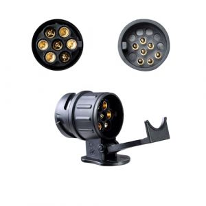 XUEYI Adaptateur Remorque 13 Broches vers 7 Broches, Adaptateur Prise Attelage 13 Broches vers 7 Broches, Adaptateur 13 vers 7 Broches pour Remorque, Voiture, Camion, Caravane (XUEyi, neuf)