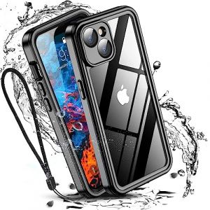 W7ETBEN Coque étanche pour iPhone 15 Plus, étanche IP68 en Verre trempé 9H intégré, résistant aux Chocs Militaires, Coque de Protection intégrale à 360° pour iPhone 15 Plus 6.7 (Noir) (W7ETBEN, neuf)