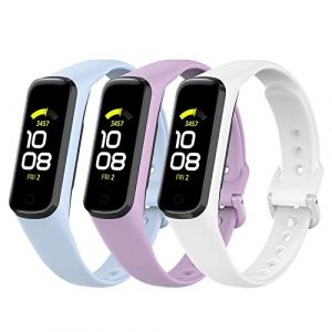 Gheper 3 PI&Egrave;CES Bracelet de rechange en silicone souple Compatible avec Samsung Galaxy Fit2 SM-R220 les bracelets d'accessoires de montre intelligente (pas pour Fit E SM-R375/Gear Fit 2 R365/R360) (Gheper-FR, neuf)