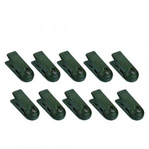 Hellum Pi&egrave;ces de rechange pour guirlandes lumineuses, Plastique, vert, E10 / Klammer / 10 St&uuml;ck (Hellum Direkt, neuf)