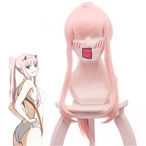 Chérie dans le Franxx Code 02 Cosplay perruque natation coiffure rose deux queue de cheval longs cheveux synthétiques jeu de rôle maillots de bain accessoires perruques (good stuff A, neuf)
