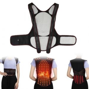 Dyiouxin Gilet Chauffant pour Homme et Femme,Ceinture Chauffante lombaire,Gilet Th&eacute;rapie Magn&eacute;tique Auto-Chauffante R&eacute;glable,Correcteur de Posture,96pc Th&eacute;rapie Magn&eacute;tique,XL (Toyar Newrgy, neuf)