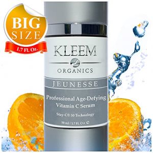 Sérum Visage Vitamine C 20% – Format XL 50ml avec Acide Hyaluronique et Vitamine E – Anti-Âge, Anti-Rides, Anti-Taches – Hydratant Éclaircissant – Peaux Sensibles & Tous Types de Peaux (Om Shanti Cosmetics, neuf)
