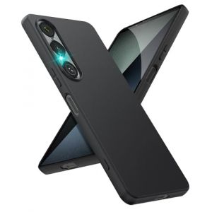 SineOrdo Coque Antichoc pour Sony Xperia 1 VII Étui Protection [Anti-Rayures] Ultra-Mince en Mat Silicone TPU Housse Anti-Jaune Case Noir (SineOrdo, neuf)