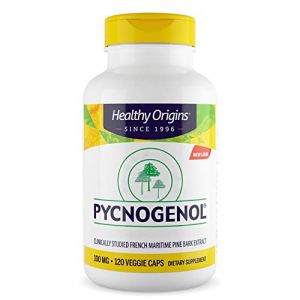 Healthy Origins, Pycnogenol, 100mg, Extrait d'Écorce de Pin avec Procyanidines, 120 Capsules végétaliennes, Testé en Laboratoire, Sans Soja, Sans Gluten, Végétarien, Sans OGM (NaturProdukte, neuf)