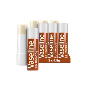 Vaseline Lip Therapy Cocoa Butter | Baume à lèvres teinté au beurre de cacao et karité (Cocoa 3 x 4_8g) (prsWORLD, neuf)