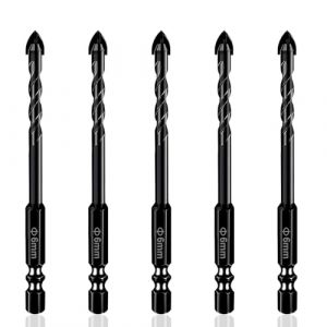 Flintronic Lot de 5 forets professionnels pour brique et carrelage en c&eacute;ramique, 6 mm, pour b&eacute;ton, verre, carrelage en porcelaine, murs en brique, plastique, ciment, bois (XJYEU, neuf)
