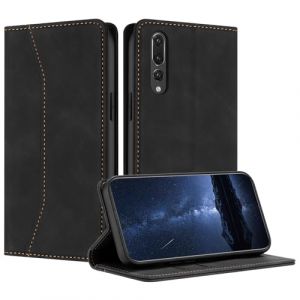 Mo-Beauty Coque Compatible avec pour Huawei P20 Pro, Etui Protection pour Huawei P20 Pro, Housse en Cuir PU Portefeuille Rabat Clapet Case, Pochette Fermeture Magn&eacute;tique &Eacute;tui Case Coque Cuir (Noir) (Mo-Beauty EU Store, neuf)