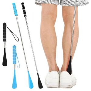 GNALIA Chausse Pied T&eacute;lescopique R&eacute;glable 2 Unit&eacute;s 30-70Cm Acier Inoxydable Noir Bleu Pour Hommes Femmes Seniors Voyage (Yomkioer, neuf)