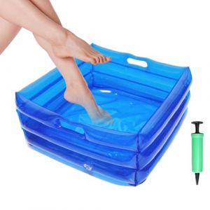 Bain de pieds gonflable - Piscine portable multifonctionnelle robuste anti-fuite, spa de plage de cour doux, bassin de bain de pieds bleu, ban de pids spa lavage relaxant, accessoire extérieur de pi (cdjyyxgs, neuf)