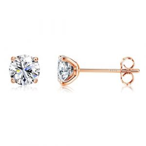 MILACOLATO CZ Boucles d'Oreilles Argent 925 Pour Femme Homme, Longues Boucles d'Oreilles Clou Arc-En-Ciel Avec Zirconium Aurora, Argent/Or/Or Rose Cuff CZ Sleeper Oreille Piercing Hypoallerg&eacute;nique 5mm (qingtxc, neuf)