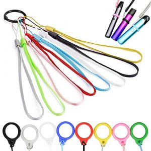 Lanière de Cigarette Électronique Silicone Élingue de Cou de Cigarette Sangle de Cou de Corde Suspendue pour Cigarette, Porte Cigarette Electronique Tour Cou avec Lanière Portable (8 couleurs) (QANEASS, neuf)