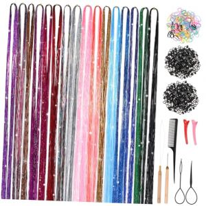 OATIPHO 1 Kit De De Cheveux Kit De Guirlandes Pour Cheveux Avec Outils Accessoires Pour Cheveux Festival De Paillettes Extensions De Guirlandes Pour Cheveux Kit De Mèches De (Tsun Ki-sung, neuf)