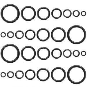 Lot de 50 Kit de R&eacute;paration de Canne &agrave; P&ecirc;che,7 Tailles de 6mm &agrave; 23.7mm,Anneaux de Canne a Peche,Anneaux de Guidage en C&eacute;ramique pour Kit Peche,Noir (Unqianda, neuf)
