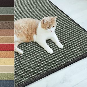 KARAT Paillasson en Sisal pour Chats,Tapis Griffoir,Tapis de grattage pour Chats,Tapis à griffer,Tapis à gratter résistant,Protection Idéale pour Meubles et Le Bien-être du Chat (Gris 60x80 cm) (Velvet Trading, neuf)