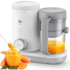 Robot Cuiseur Mixeur Bébé, Cuiseur Vapeur Bebe avec Panier à Vapeur Réversible, Opération Facile à un Bouton et Grande Ouverture pour un Nettoyage Facile Baby Food Precessor (ELE HOME SARL, neuf)