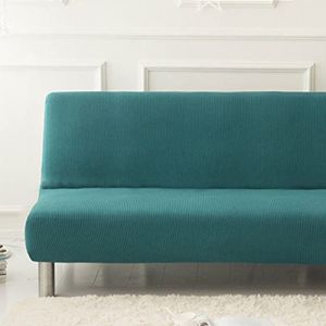 Surwin Housse de Clic Clac Couleur Unie élastique Canapé 2/3 Places, Housse de Canapé sans Accoudoir Couverture de Canapé-lit Universel Tout Couvert Canapé Pliant Protecteur (120-150cm,Vert foncé) (Yiwin, neuf)