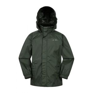 Mountain Warehouse Pakka Veste imperméable pour Enfant - Manteau de Pluie Pliable et étanche, Coupe-Vent, léger et Respirant, Fille et garçon - Voyage, école, Marche Kaki 5-6 Ans (Mountain Warehouse, neuf)