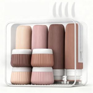 Bohrynthic 13 Pi&egrave;ces Flacon Voyage Kit, Flacon Voyage Silicone, Kit Voyage Produit Toilette R&eacute;utilisables, Bouteilles et Voyages, avec Sac Transparent, &eacute;tiquettes, Accessoires de Voyages (HOBAN STORE S.R.L., neuf)