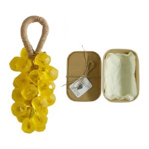 Savon d&eacute;coratif &agrave; suspendre fabriqu&eacute; &agrave; la main avec des huiles de base v&eacute;g&eacute;tales - Nettoyant doux pour tous les types de peau - Savon d&eacute;coratif &agrave; suspendre pour &eacute;vier de douche et &eacute;conomiser de (Cuawana, neuf)