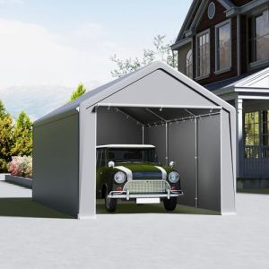 UISEBRT Garage de 3 x 6 m - Auvent de garage et tente d'entrep&ocirc;t en un - Abri et rideau de p&acirc;turage avec b&acirc;che en poly&eacute;thyl&egrave;ne robuste, cadre en acier, renfort de toit et sol (Danyang Home, neuf)