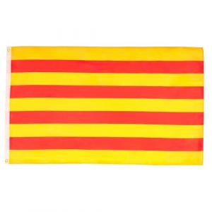 AZ FLAG - Lot de 2 Drapeau Catalogne - 150x90 cm - Drapeau Catalan 100% Polyester Avec Oeillets M&eacute;talliques Int&eacute;gr&eacute;s (AZ-FLAG, neuf)