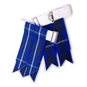 Flashes pour chaussettes de kilt pour hommes avec boucles lourdes ajustables, chaussettes unies et &agrave; carreaux pour kilt/Garter en laine acrylique pointu, taille unique (Eagle Threads, neuf)