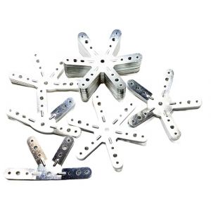 D0MESTAR Dome géodésique F3 3/8: Kit de 46 connecteurs de Montage métal Acier Inoxydable (INOX A2 / SS304) pour Dome 3V 3/8: Serre, hamacs, Atelier, cabane Jardin, abri Poules, moustiquaire (Moustiques, neuf)