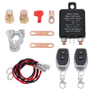 MOCNT Coupe Batterie &agrave; Distance 12V 200A Interrupteur de D&eacute;connexion de Batterie de Voiture &agrave; Distance sans Fil T&eacute;l&eacute;commande Antivol Isolateur de Coupe Batterie Relais (svipio, neuf)