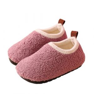 Chaussons pour fille - 26 - Chaussons d'intérieur - Faciles à fixer - Avec semelle antidérapante - Semelle lumineuse, lilas, 27 EU (FYHSHOP, neuf)