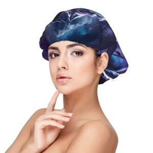 Bonnet en soie de loup &agrave; plumes pour homme et femme &ndash; Bonnet en satin r&eacute;glable pour dormir, bonnet doux et confortable pour dormir (BinTu-EU, neuf)