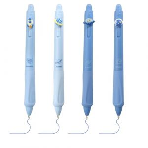 Stylo Effacables 4pcs Recharge De 0,5 Mm Bleu Stylo Effacable Gomme Incluse Kawaii Pas De Fatigue Des Mains Pour éTudiants, Pour L'éCole, Pour Le Bureau (Raretong, neuf)