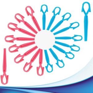 Pinces &agrave; cheveux &agrave; bec de cigogne &ndash; 90 pi&egrave;ces 45 bleu clair + 45 fuchsia becs &agrave; cheveux en plastique souple pour coiffeur pinces anti-plis pour le coiffage (VL INTERNATIONAL GROUP, neuf)