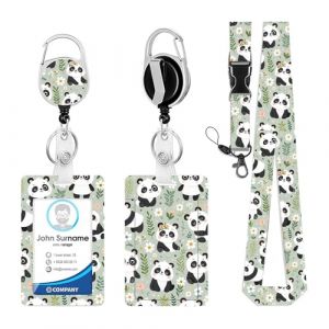 WJWINER Porte Badge avec Cordon, Collier Porte Carte, Cordon Badge Tour de Cou, Porte Badge de Carte d'Identification, avec Swivel Lobster Clasp, Pour Fournitures De Bureau Et Scolaires (CJWZDQ, neuf)