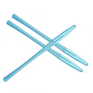 WRITWAA 3 Pièces Ensemble de stylos à colorier brosse à ongles doublure clou doigt de pied trousse art pinceau pour dessiner les ongles pinceau liner pour ongles Plastique + aluminium Bleu (Saieli, neuf)