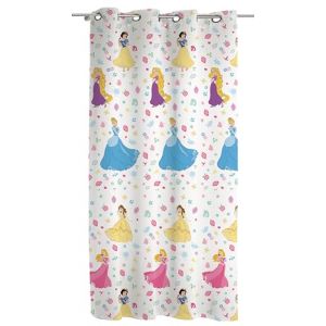 Princess, Rideau &agrave; Voile Avec Anneaux, Chambre d'Int&eacute;rieur, 140 x 290, Disney Princesse, Produit Officiel (Panneau Simple) (Garbi home, neuf)