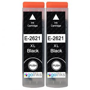 2 Go Inks Cartouches d'encre Noire pour remplacer Epson T2621 (26XL Séries) Compatible/non-OEM pour Epson Expression Premium Imprimantes (Go Inks, neuf)