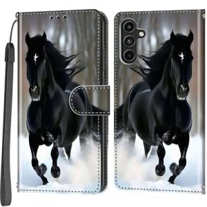 Haninsuze Etui Coque pour Samsung Galaxy A15 4G / A15 5G, [Fermeture Magnetique &agrave; Rabat] [Housse Portefeuille en Cuir PU] [Multifonctionnel] (Cheval) (TILANDER, neuf)