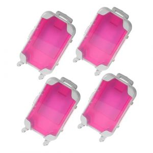iplusmile 4 pi&egrave;ces Mini Valises Maquillage Portables Bo&icirc;tes de Rangement Cosm&eacute;tiques Compactes &Eacute;tuis &agrave; Cils L&eacute;gers pour Voyage et Usage Quotidien Design Trolley Simulation pour Femmes et (Dawkinshall, neuf)