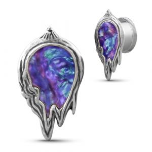 COOEAR Tunnel d'oreille en acier inoxydable avec &eacute;carteurs pour boucles d'oreilles, motif cadre photo fondu, &eacute;carteur, 6 mm, Acier inoxydable, Gr&egrave;s (KUBOOZ PIERCING, neuf)